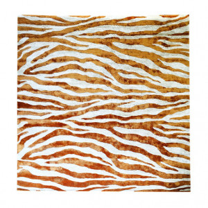 Covor portocaliu/alb din lana 300x300 cm Zebra Van Roon Living