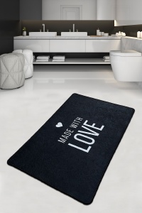 Covoras de baie multicolor din fibre sintetice 70x120 cm Con Amore The Home Collection