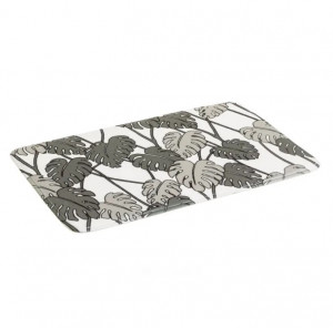 Covoras pentru baie gri din microfibre 45x69 cm Leaf The Home Collection