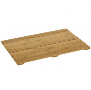 Covoras pentru baie maro din lemn de bambus 35x54 cm Tary Unimasa