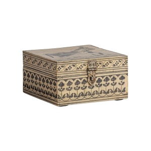 Cutie cu capac bej din fibre naturale Neal Vical Home