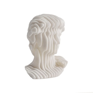 Decoratiune alba din fibre naturale 31 cm Nicole Vical Home