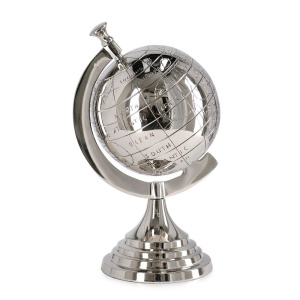 Decoratiune argintie din metal 29 cm Adventure Bizzotto