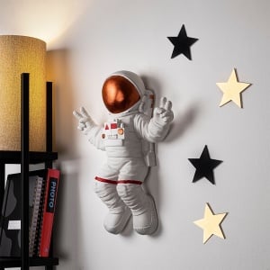 Decoratiune de perete alba din textil 35x47 cm Astronaut The Home Collection