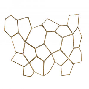 Decoratiune de perete aurie din metal 77x107 cm Mella Thai Natura