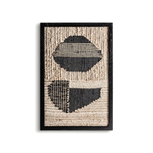 Decoratiune de perete maro/neagra din bumbac 80x100 cm Celso Vical Home