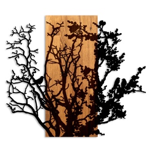 Decoratiune de perete maro/neagra din metal 58x68 cm About Dry Grasses The Home Collection