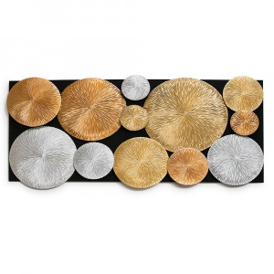 Decoratiune de perete multicolora din lemn 85x180 cm Keller Thai Natura