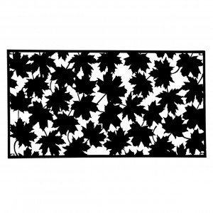 Decoratiune de perete neagra din metal 60x120 cm Leaves Esschert Design