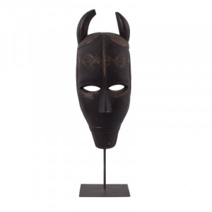 Decoratiune din lemn si metal 51 cm Jafaru Mask LifeStyle Home Collection
