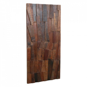 Decoratiune pentru perete maro din lemn reciclat 66x122 cm Gorbop Raw Materials