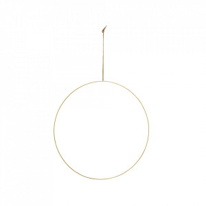 Decoratiune suspendabila maro alama din metal Wire Ring XXL Madam Stoltz