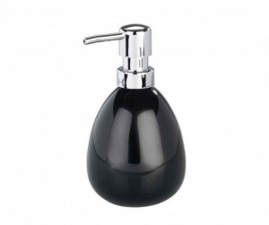Dispenser pentru sapun lichid negru din ceramica 390 ml Polaris Wenko