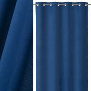 Draperie albastru inchis din bumbac si poliester 140x260 cm Loving Colors Teresa Unimasa