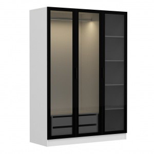 Dulap alb/negru 210 cm Kale Fery The Home Collection