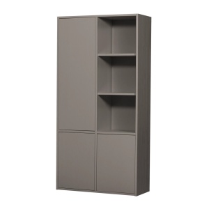 Dulap gri inchis din lemn 200 cm Merel Woood