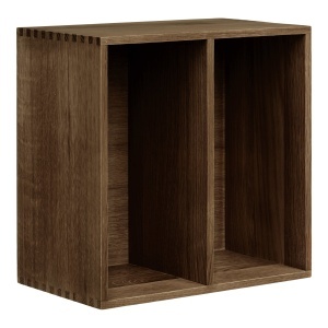 Etajera de perete din lemn maro inchis 30 cm Townsville Double House Nordic