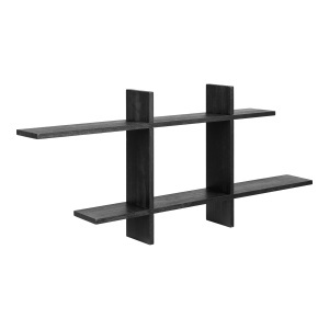 Etajera de perete din lemn negru 38 cm Mostar House Nordic