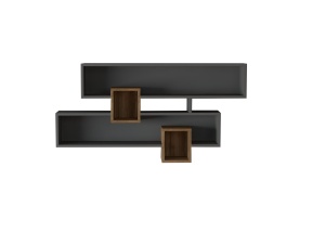 Etajera de perete maro/gri antracit 72 cm Karen The Home Collection