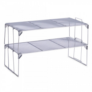 Etajera gri din metal 17 cm Mesh Big Zeller