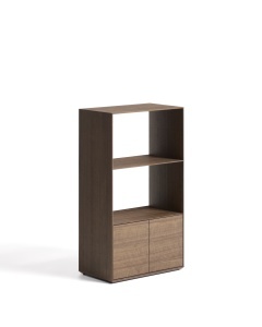 Etajera maro inchis 106 cm Visala Slim Walnut Kave Home