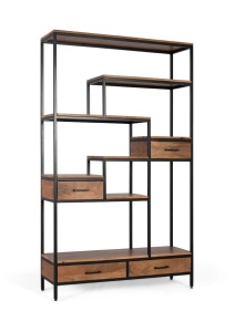 Etajera maro/negru din lemn 182 cm Avela Giner y Colomer
