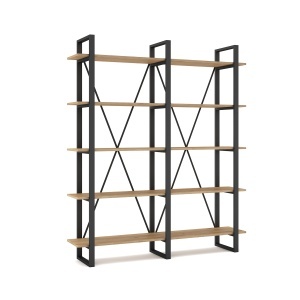 Etajera neagra/maro din metal 180 cm Aviva Big The Home Collection