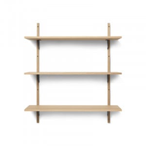 Etajera pentru perete maro/neagra din metal 102 cm Sector Ferm Living