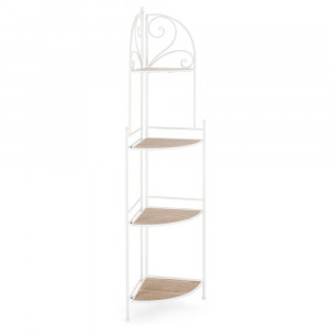 Etajera pliabila alba/maro din metal 166 cm Guenda Bizzotto