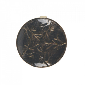 Farfurie decorativa neagra din metal 18 cm Accent BePureHome