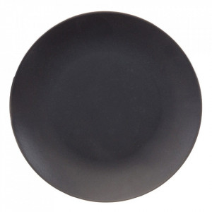 Farfurie intinsa neagra din ceramica 26 cm Mounts Denzzo