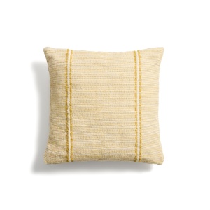 Fata de perna galben mustar din fibre sintetice 45x45 cm Drati Kave Home