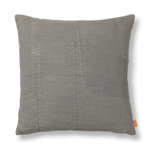 Fata de perna gri din fibre naturale 50x50 cm Darn Ferm Living