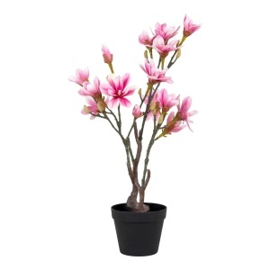 Floare artificiala roz din fibre sintetice 74 cm Magnolia House Nordic