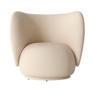 Fotoliu alb antic din textil Rico Ferm Living