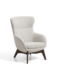 Fotoliu bej din textil Adiran Chenille Kave Home