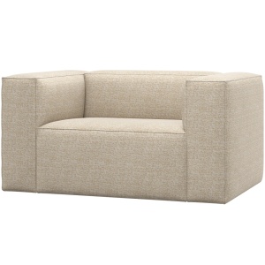 Fotoliu bej din textil Bean Woood
