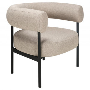 Fotoliu bej/negru din textil Oakfield Quiet Object