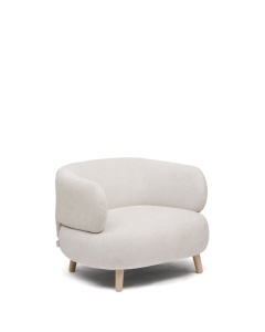 Fotoliu bej perla din textil Luisa Kave Home