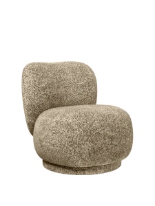 Fotoliu crem/negru din catifea Rico Ferm Living