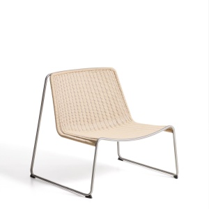 Fotoliu exterior bej din metal Tavari Kave Home