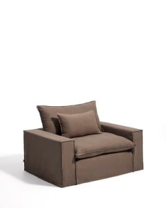 Fotoliu grej din textil Anarela L Kave Home