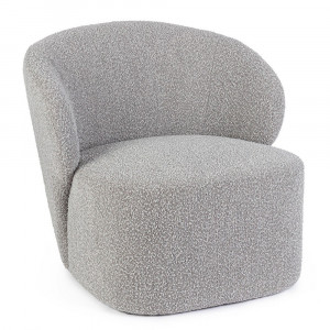 Fotoliu gri din textil Babila Bizzotto