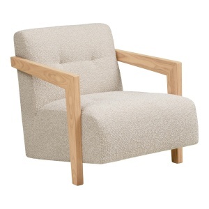 Fotoliu maro/bej din textil Caracas House Nordic