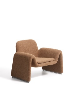 Fotoliu maro teracota din textil Melvia Chenille Kave Home