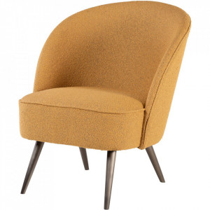 Fotoliu ocru/maro bronz din textil Brixton Versmissen