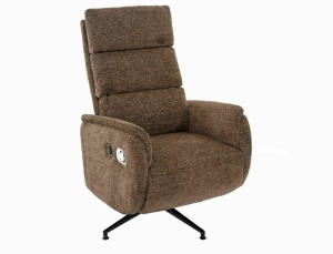Fotoliu recliner maro cappuccino din textil Fenix The Home Collection