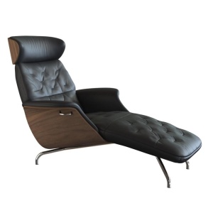 Fotoliu recliner negru din piele Volden Flexlux