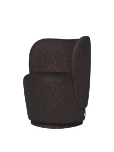 Fotoliu rotativ negru/galben miere din textil Rico Club Ferm Living