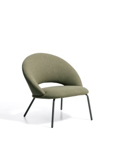 Fotoliu verde din textil Bonali Chenille Kave Home